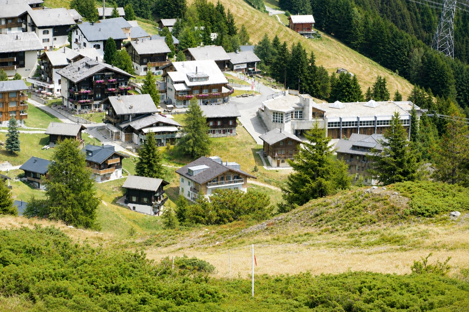 Lage und Umgebung des Casa Codasi auf der Riederalp im Sommer