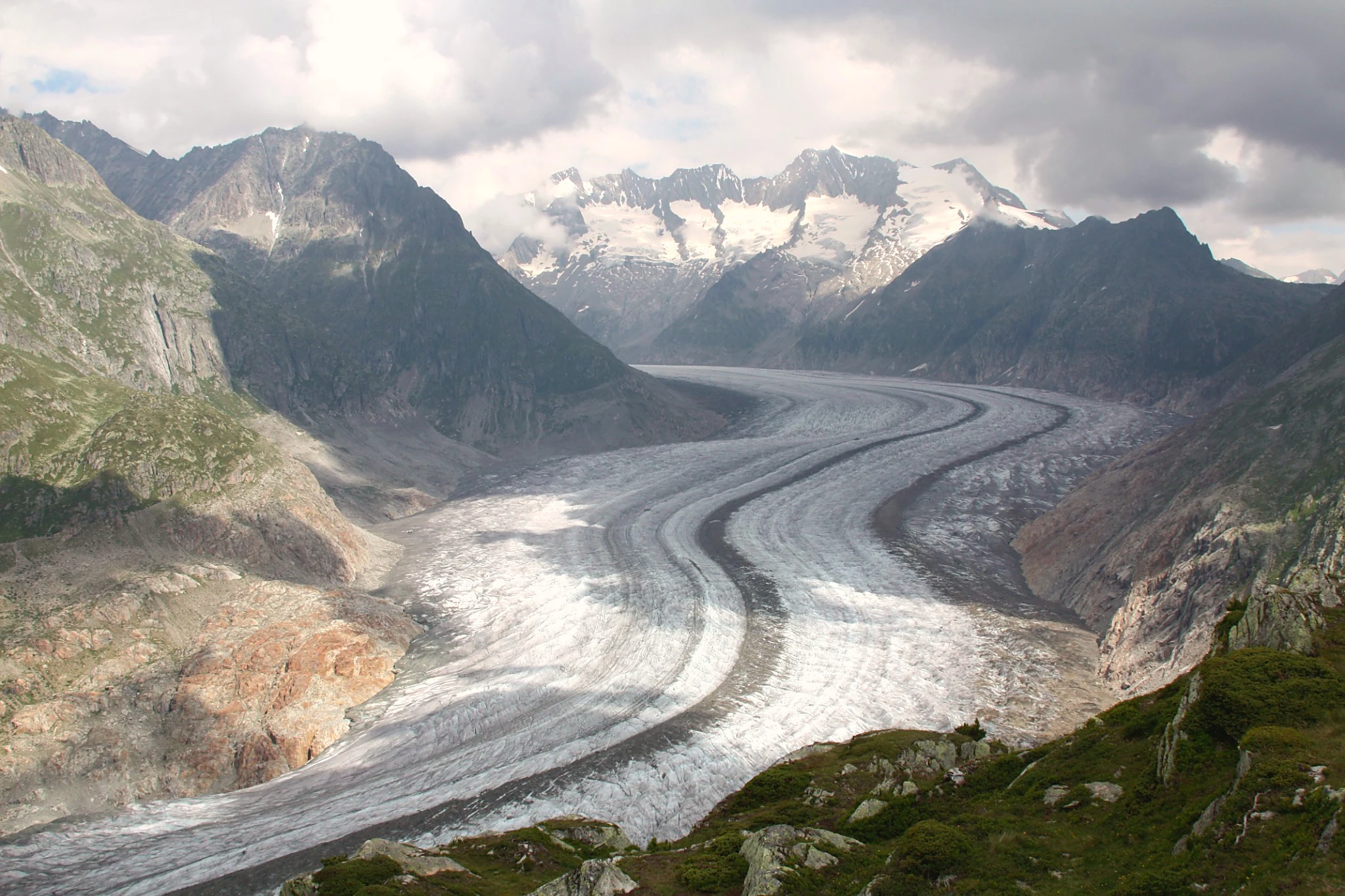 Lage und Umgebung des Casa Codasi auf der Riederalp im Sommer