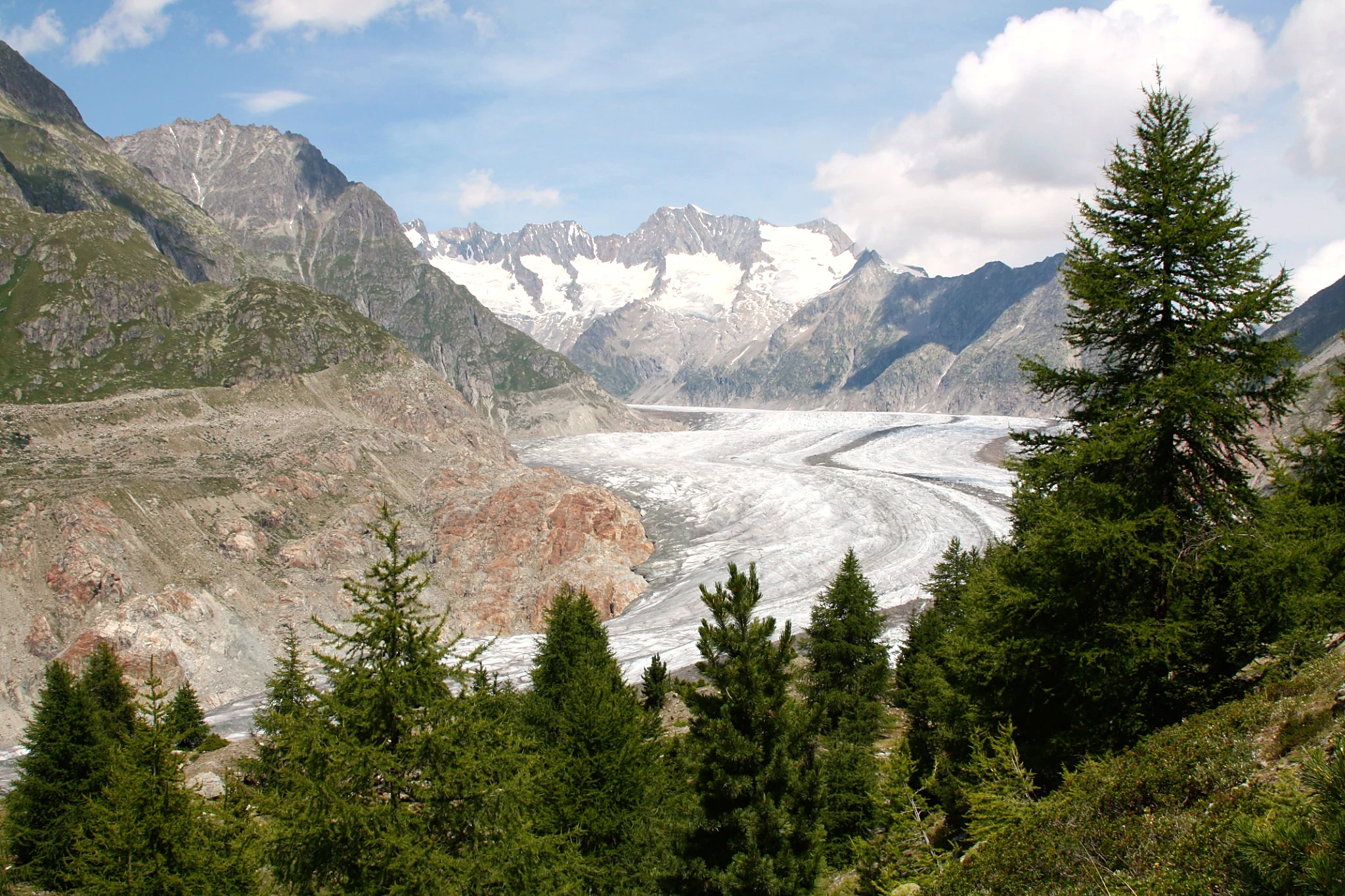 Lage und Umgebung des Casa Codasi auf der Riederalp im Sommer